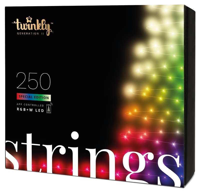 Гірлянда Twinkly Smart LED Strings RGBW 250, Gen II, IP44 20 м (кабель чорний) TWS250SPP-BEU фото