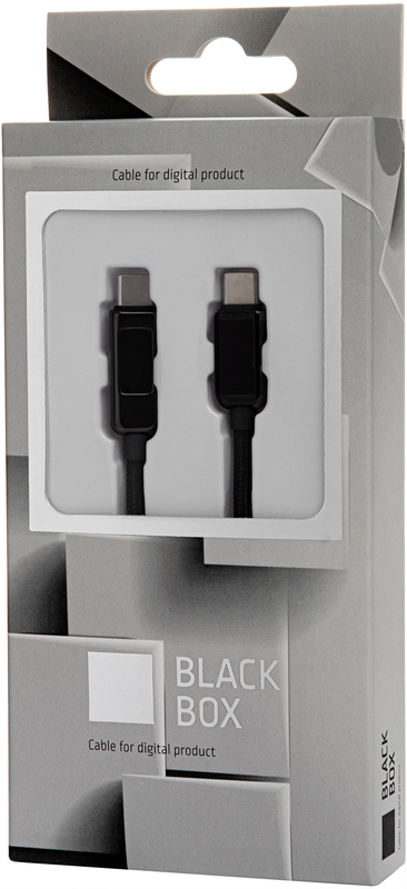 Кабель USB-C to USB-C BlackBox 1m Power LED display 100W (Black) фото