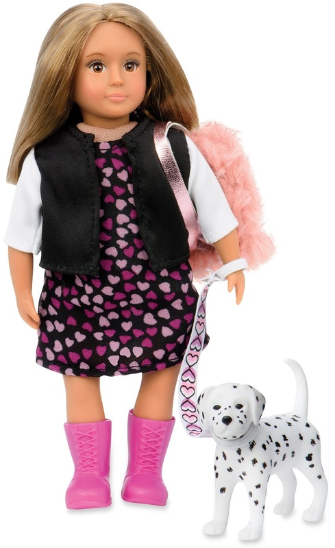 Лялька LORI - Гіа з собачкою Далматинець (15 см) LO31058Z фото