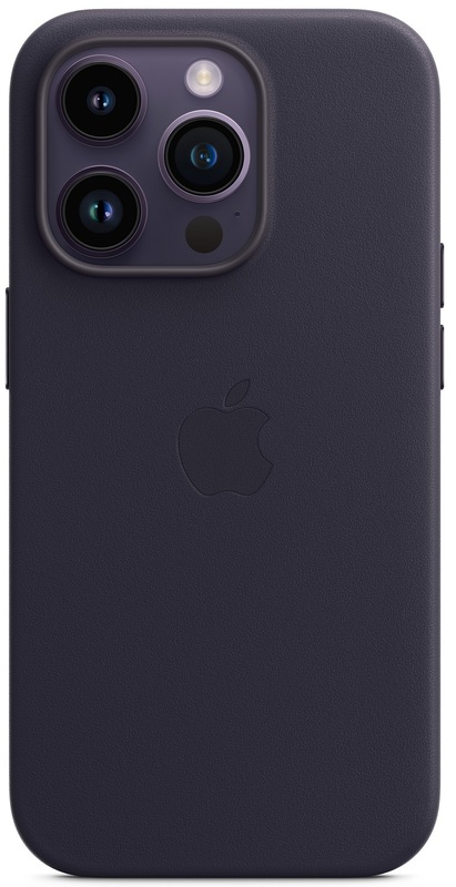 Чохол Apple Leather Case with MagSafe (Ink) MPPJ3ZE/A для iPhone 14 Pro - фото - №0