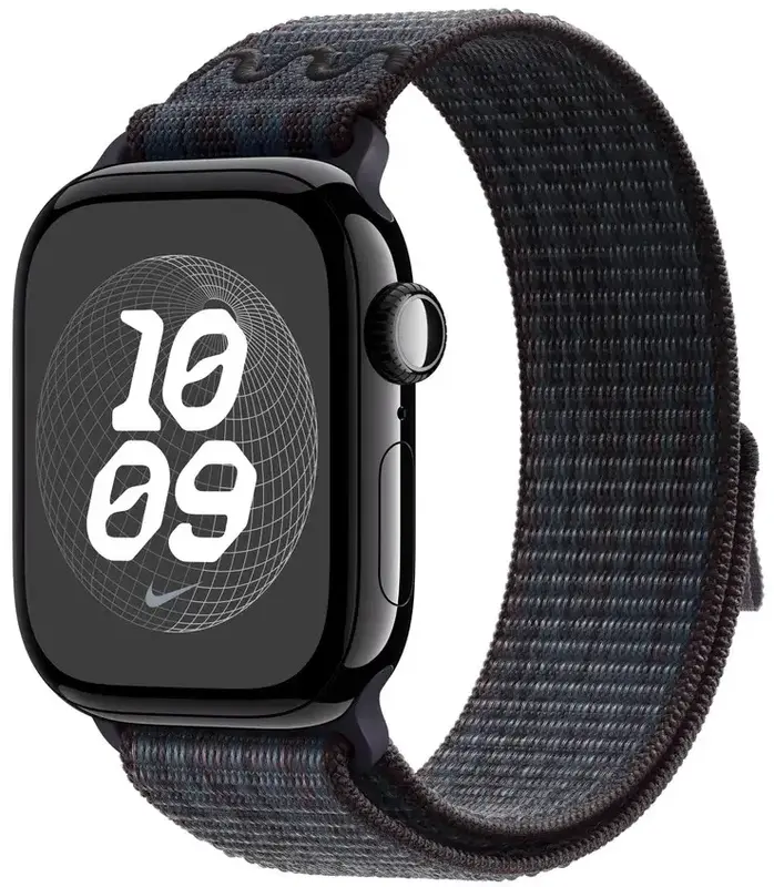 Ремінець для годинника Apple Watch 42/41/40mm Black/Blue Nike Sport Loop - фото - №3