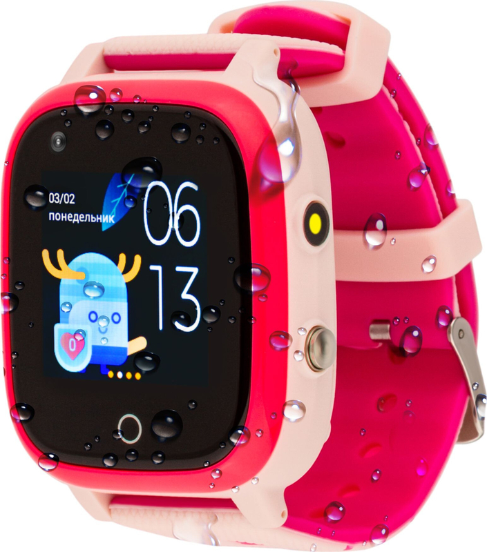 Детские смарт-часы AmiGo GO005 4G WIFI Thermometer (Pink) 747018 фото