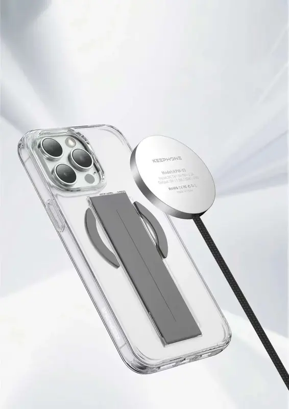 Чохол для iPhone 15 Pro Max Keephone MagGrip MagSafe Case Titanium (KPMAS15PMTGY) - фото - №4