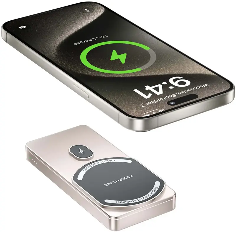 Дополнительная батарея Keephone MagCube 5000mAh Titanium (KPMAGPB-36TM) - фото - №9