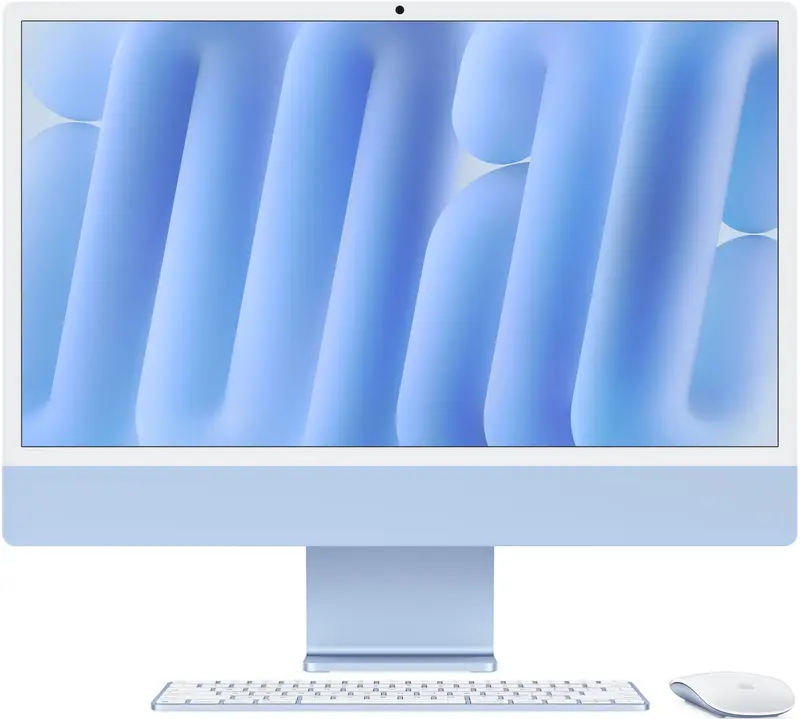 Apple iMac M4 24" 4.5K 8GPU/16RAM/256GB Blue (MWUF3) 2024 фото