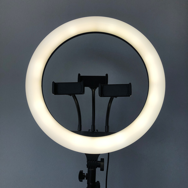 Кольцевая светодиодная LED лампа Lovely Stream 14 c пультом управления и штативом фото