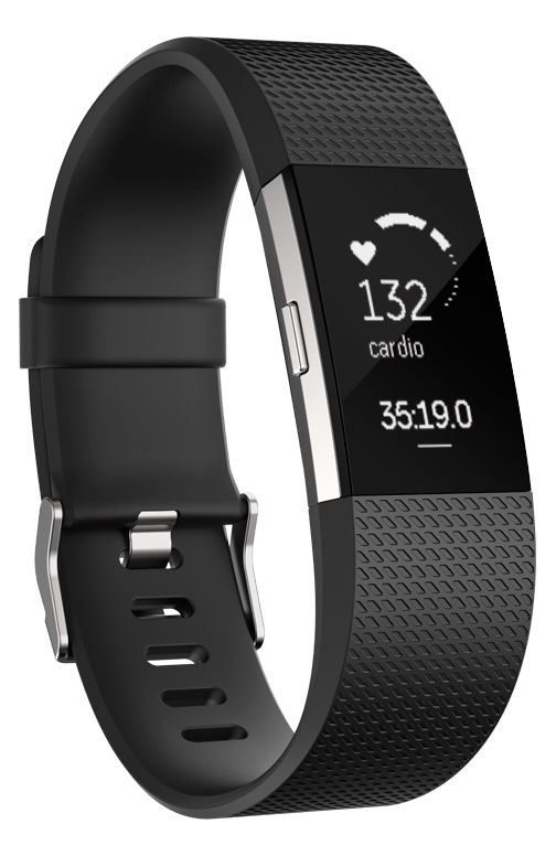 Фітнес-трекер Fitbit Charge HR 2 S (Black/Silver) фото