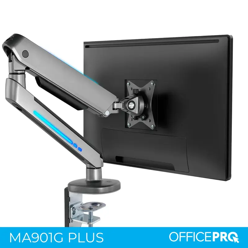 Настільне кріплення для монітора OfficePro MA901G plus 17-32" 2-9 кг RGB Gray - фото - №3