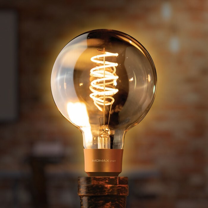 Розумна лампочка Momax SMART Classic IoT LED Bulb (Globe) (IB3SY) фото
