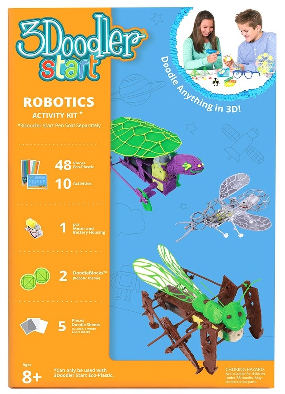 Набір для 3D-ручки 3Doodler Start - Роботехніка (48 стержнів, 2 шаблони, аксесуари) 3DS-ROB-FES-R фото