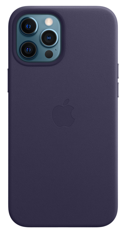 Чохол для iPhone 12 Pro Max Leather Case with MagSafe (Deep Violet) MJYT3ZE/A фото