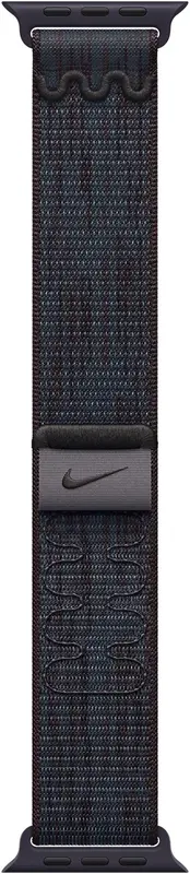 Ремінець для годинника Apple Watch 42/41/40mm Black/Blue Nike Sport Loop - фото - №1