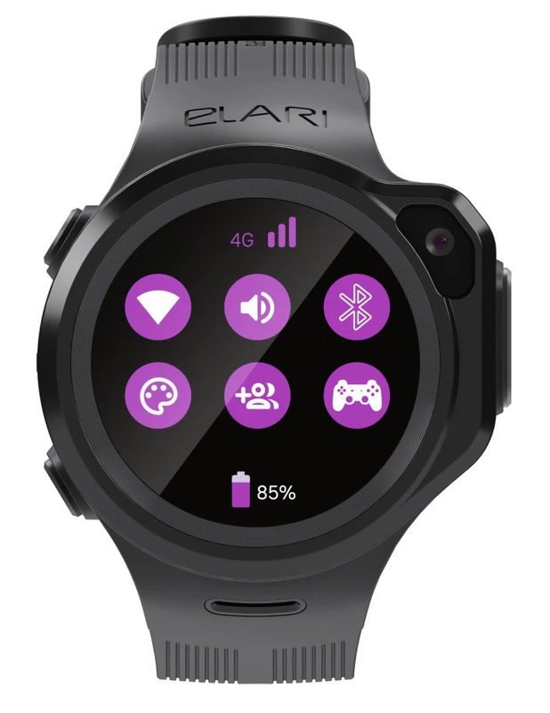 Детские смарт-часы с GPS-трекером Elari KidPhone 4G Round (Black) KP-4GRD-B фото