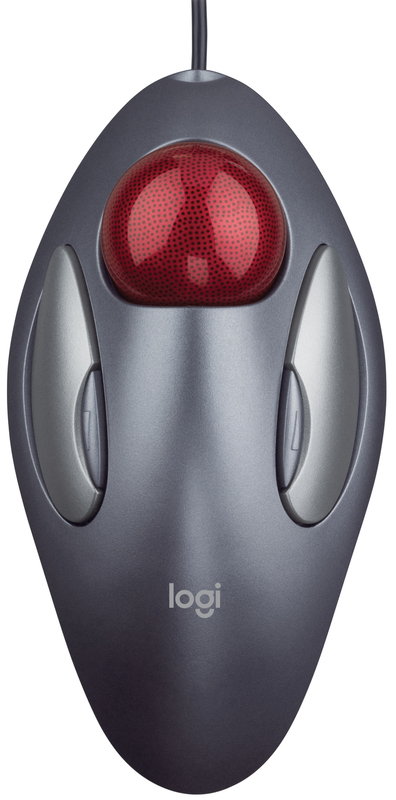 Миша Logitech TrackMan Marble трекбол (Gray) 910-000808 - фото - №0
