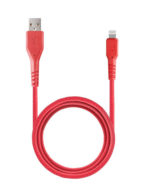 Kабель Energea Fibratough USB - Lightning 1,5M MFI (Red) 6957879461217 фото