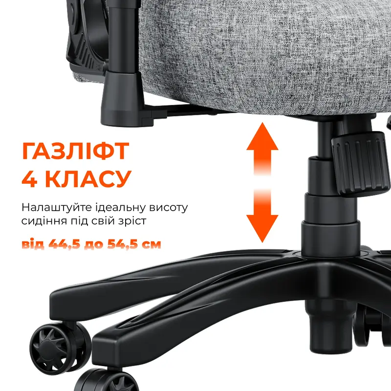 Крісло ігрове Anda Seat Novis Size L Gray Fabric - фото - №12