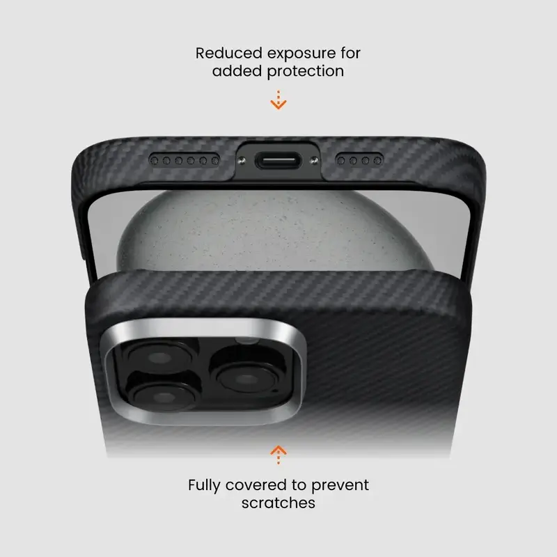Чохол для iPhone 16 Pro Pitaka Ultra-Slim Case Classic Twill 600D Black/Grey (KI1601PA) фото