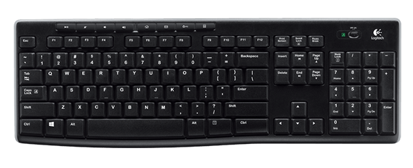 Клавіатура бездротова Logitech K270 Wireless (Black) фото