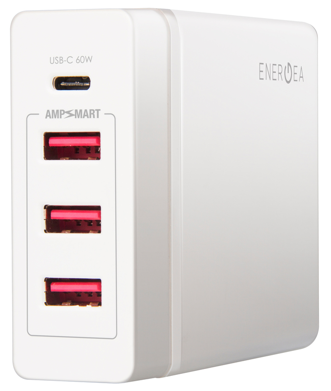 Універсальний мережевий ЗП Energea USB 3x + 1x (PD) білий фото