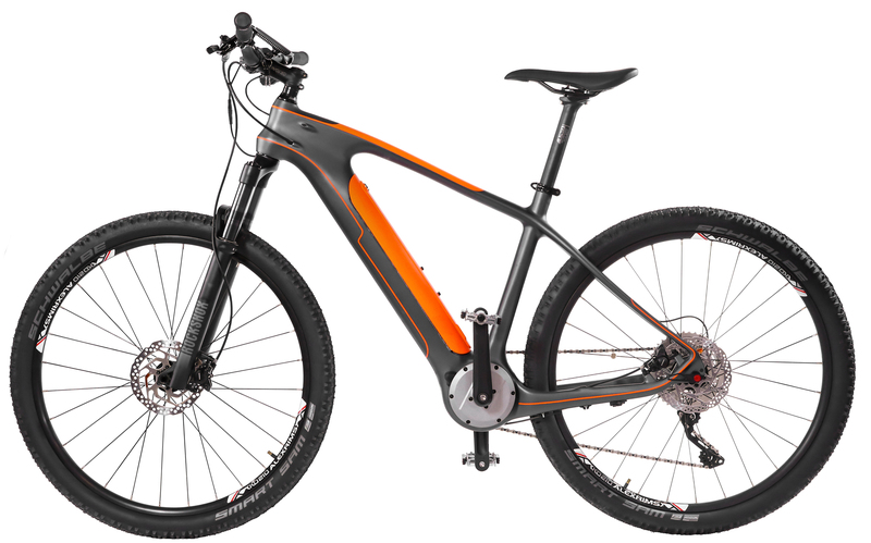 Електровелосипед карбоновий BC-700S (Orange-Black) фото