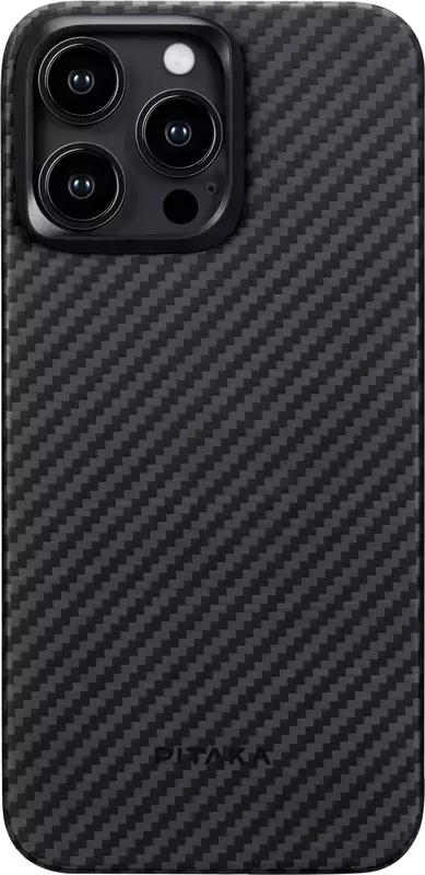 Чохол для iPhone 15 Pro Pitaka MagEZ Case 4 Twill 1500D Black/Grey (KI1501P) фото