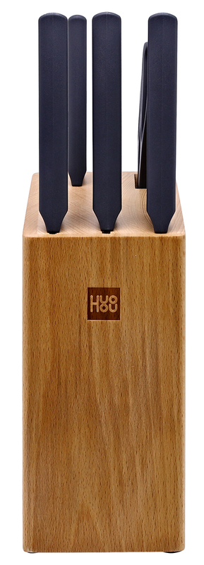 Набір ножів HuoHou сталеві з підставкою, 5 шт. (HU0057) фото