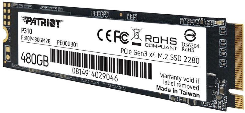 SSD накопичувач M.2 480GB Patriot PCIe 3.0 P310 P310P480GM28 - фото - №4