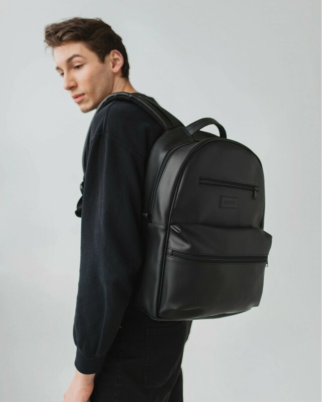 Рюкзак HARVEST TIPOLEATHER (Gloss) Black 15,6" - фото - №8