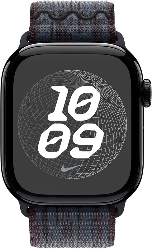 Ремінець для годинника Apple Watch 42/41/40mm Black/Blue Nike Sport Loop - фото - №2