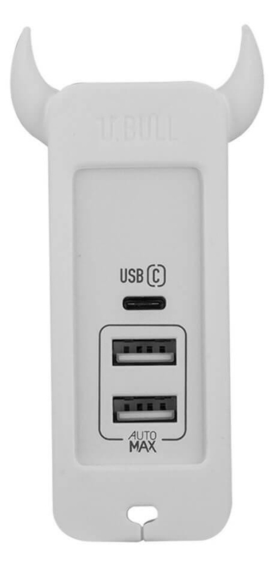 Універсальний мережевий ЗП Momax USB-C+2хUSB EU (UM3SEUW) білий фото