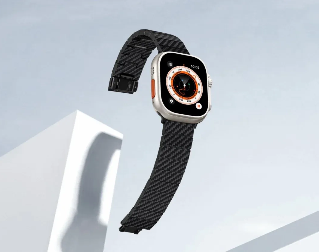 Apple Watch 49/45/44mm Pitaka Carbon Fiber Watch Band Modern