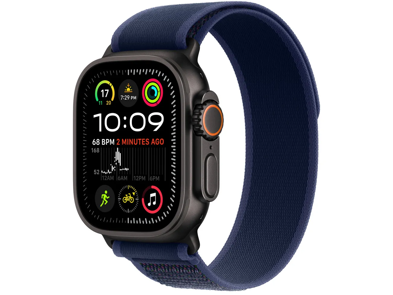 Apple Watch 49/46/45/44mm Trail Loop Black Titanium Finish