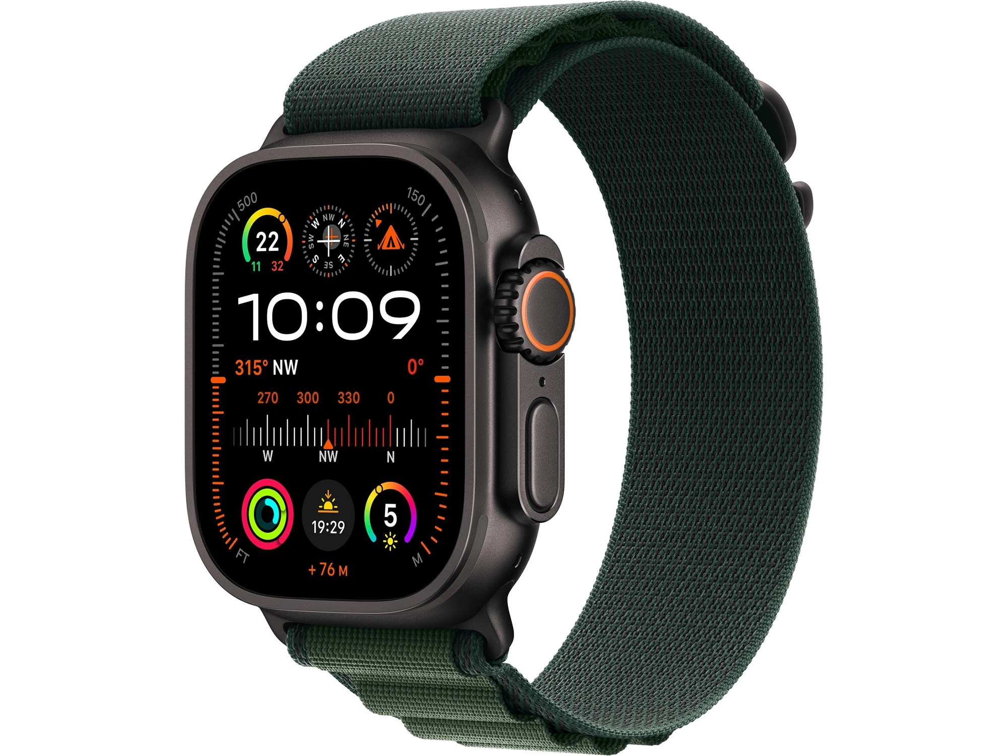 Apple Watch 49/46/45/44mm Alpine Loop Black Titanium Finish