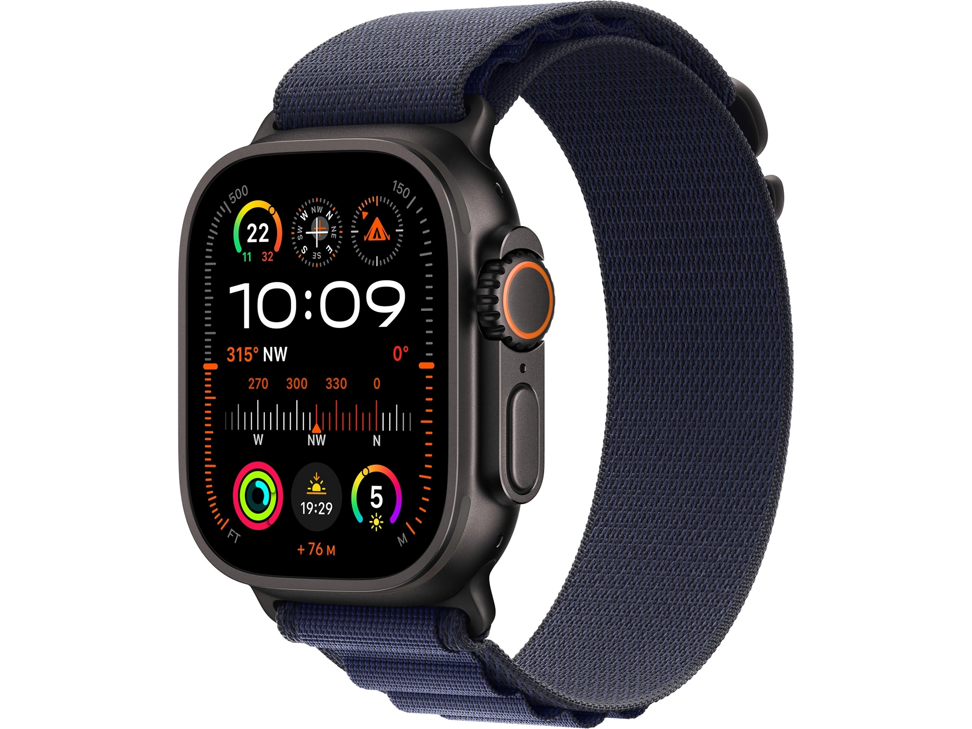 Apple Watch 49/46/45/44mm Alpine Loop Black Titanium Finish