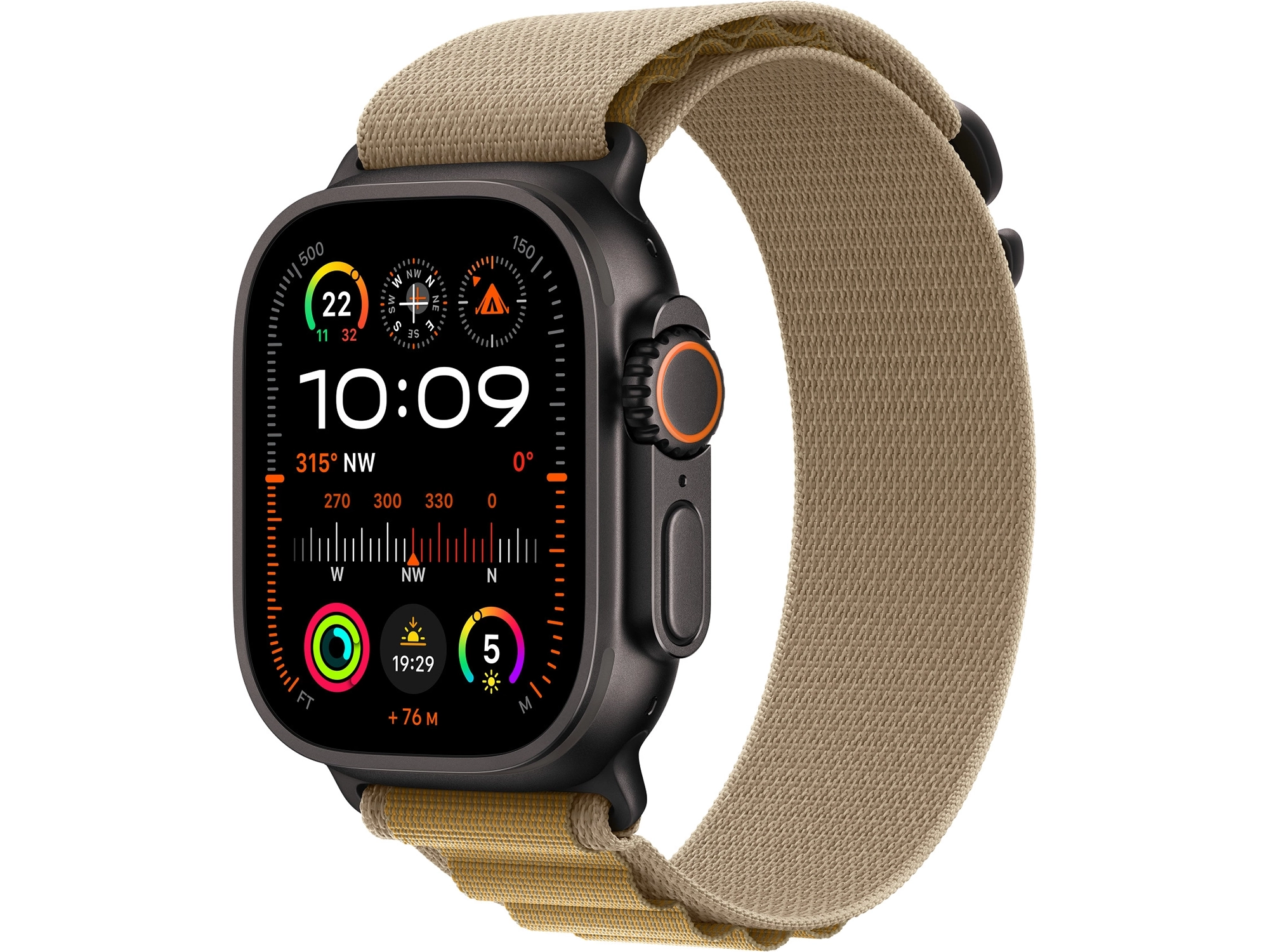 Apple Watch 49/46/45/44mm Alpine Loop Black Titanium Finish