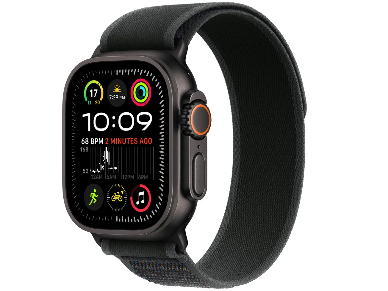 Apple Watch 49/46/45/44mm Trail Loop Black Titanium Finish