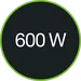 Эффективный двигатель мощностью 600 Вт.