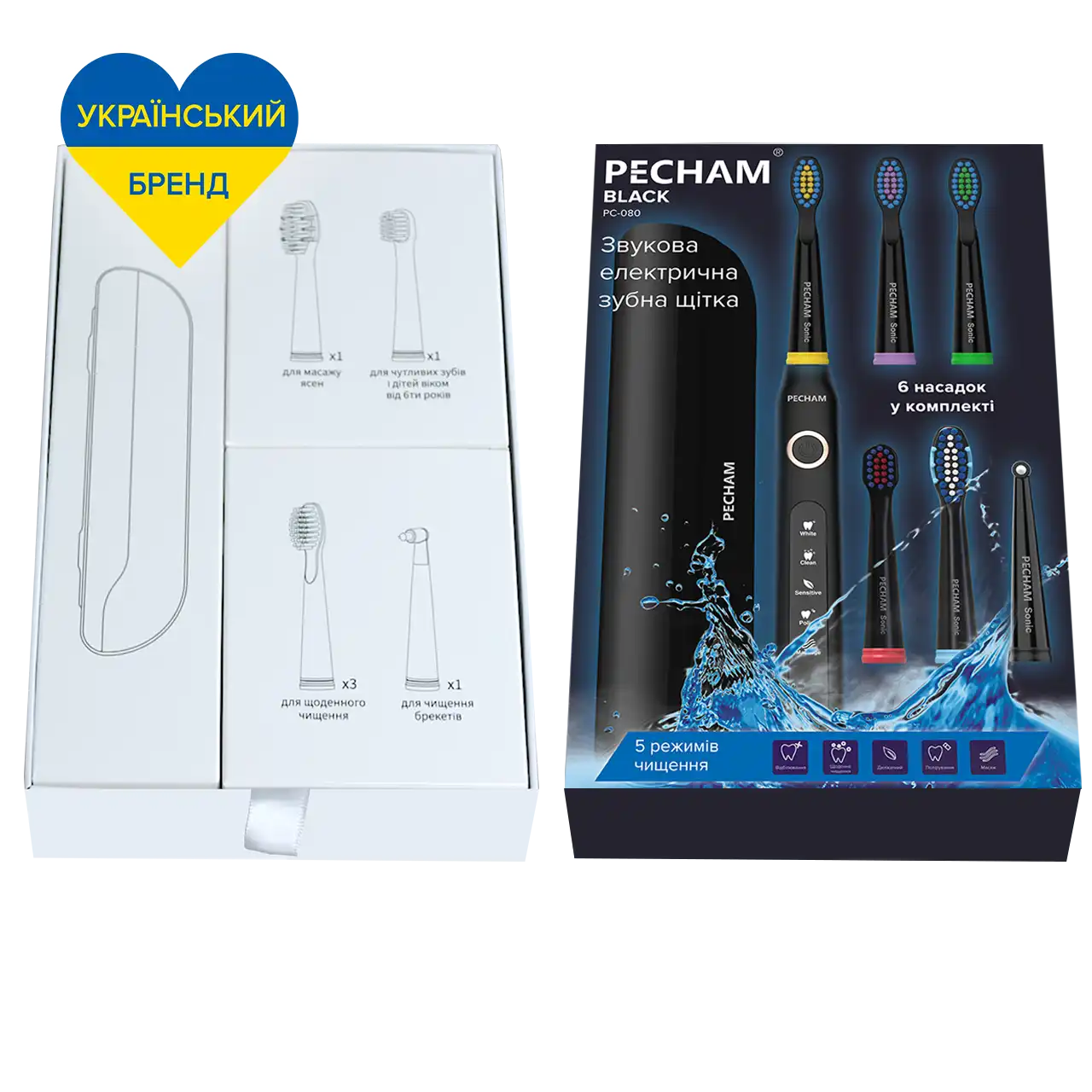 Электрическая зубная щетка PECHAM Black Travel PC-080