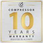 10 років додаткової гарантії на компресор