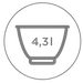 Чаша 4,3 л