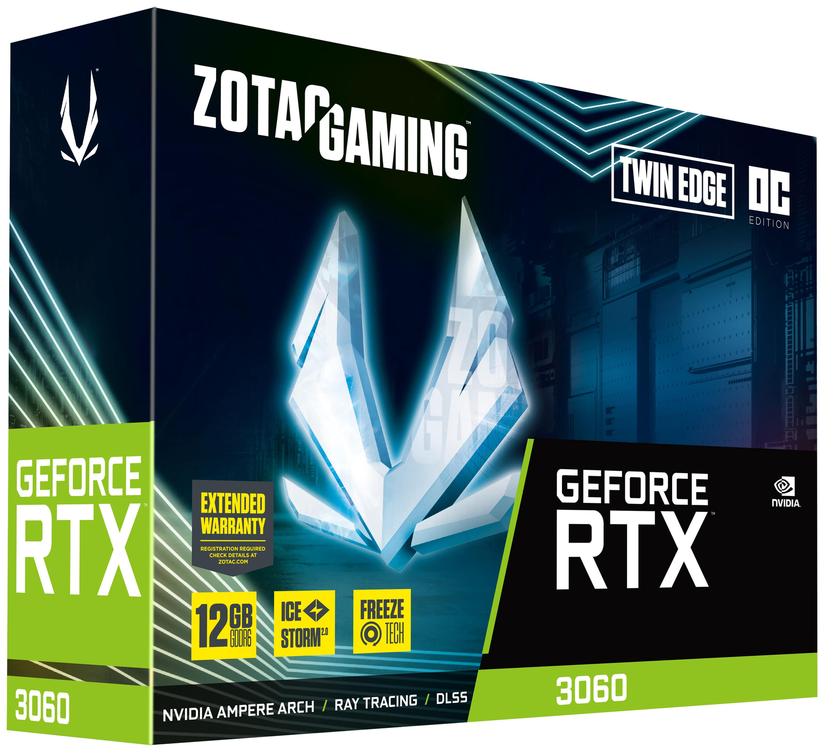 Видеокарта ZOTAC GeForce RTX 3060 OC 12GB GDDR6 Twin Edge OC