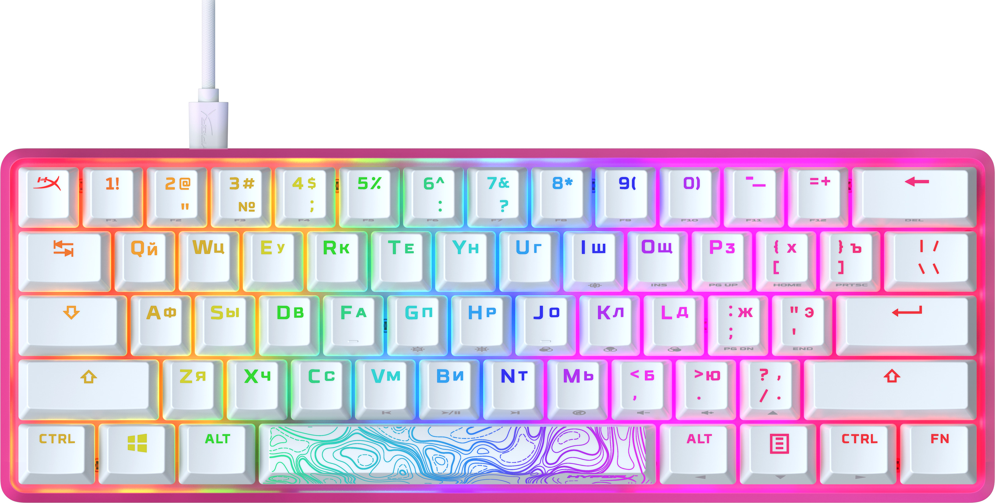 Игровая клавиатура HyperX 60 Alloy Origins PNK HX Red (572Y6AA#ACB