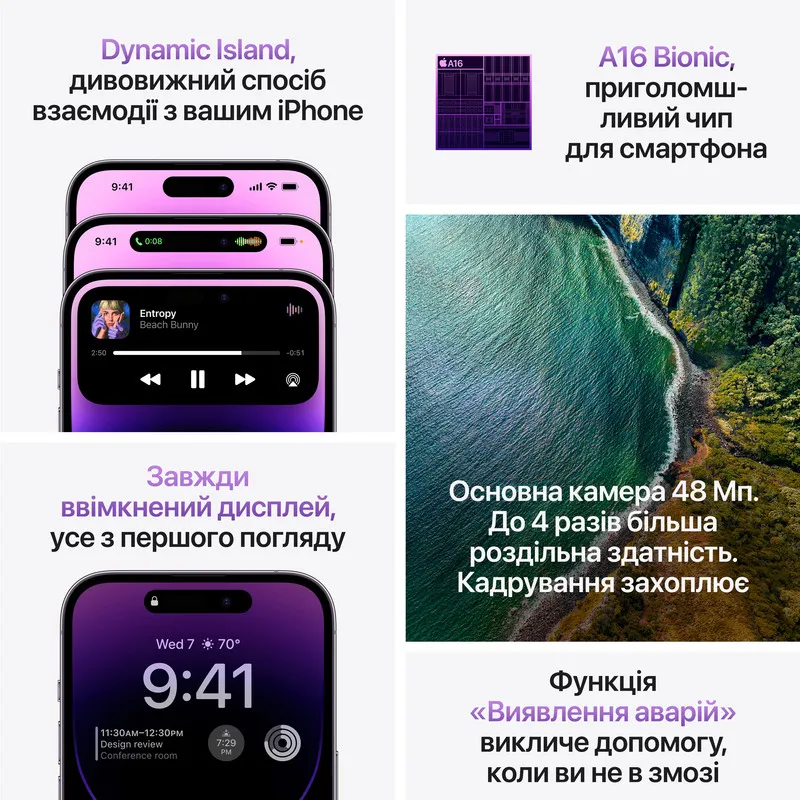 Apple iPhone 14 Pro 1TB Silver (MQ2N3). Купити Apple iPhone 14 Pro