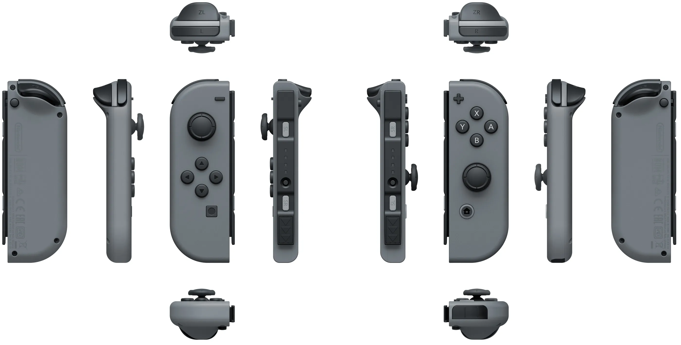 Набор 2 Контроллера Nintendo Official Switch Joy-Con (Gray) ᐈ