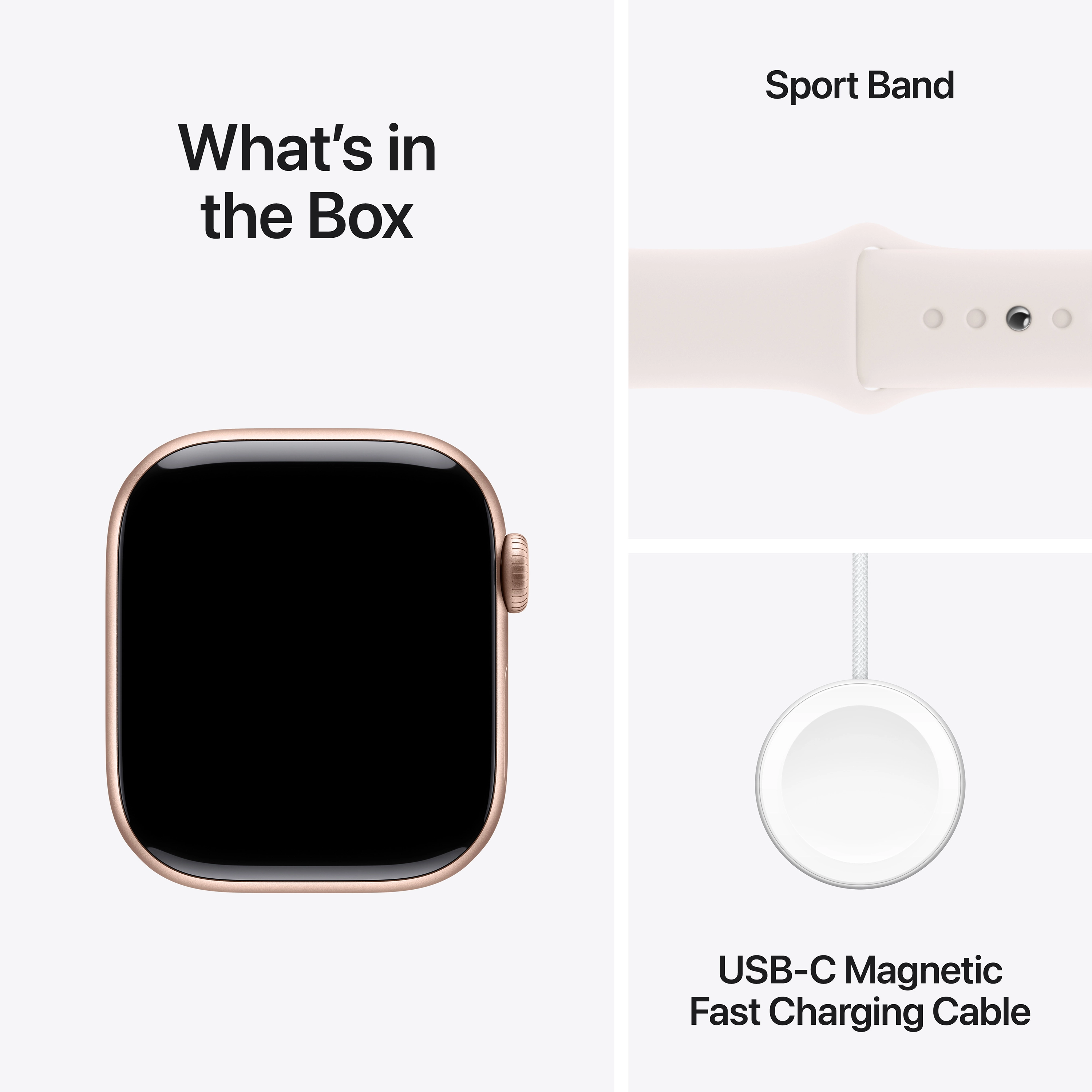 Apple Watch Series 10 GPS 42mm Rose Gold Aluminium Case with Light