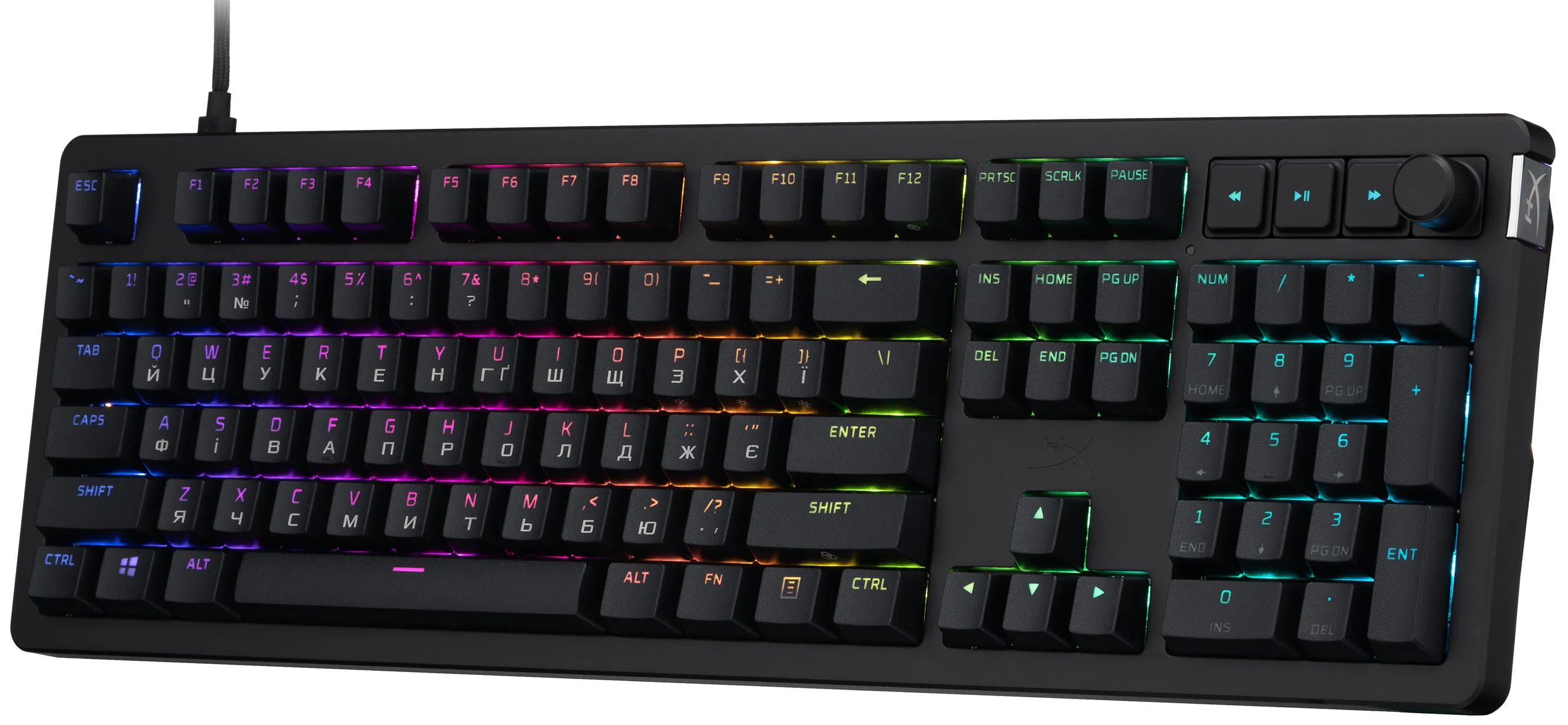 Игровая клавиатура HyperX Alloy Rise PBT HX Red (7G7A3AA) ᐈ