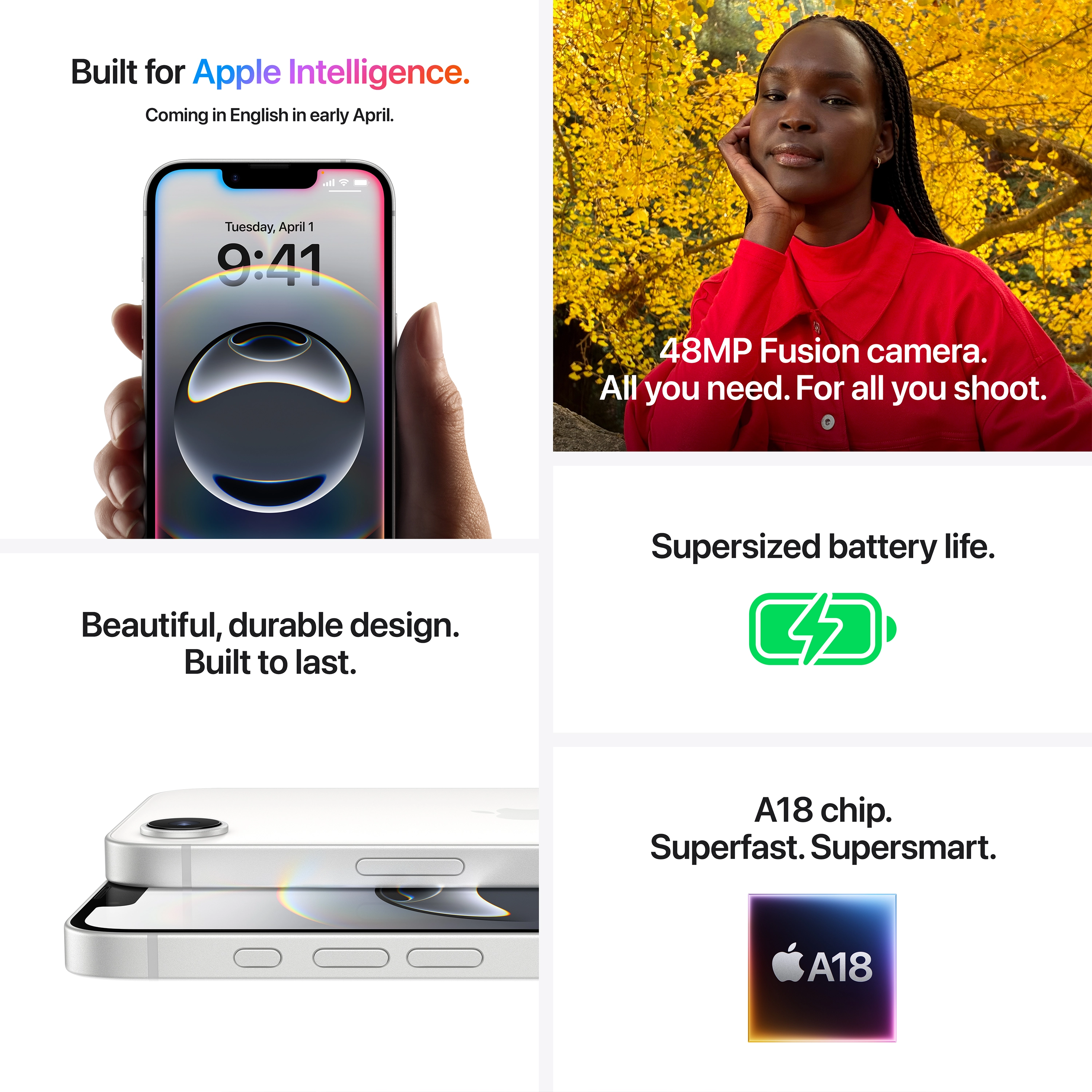 Apple iPhone 16e 128GB White (MD1R4SX/A) ᐈ Купить Apple iPhone