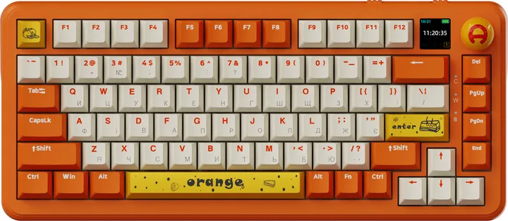 Клавиатура игровая Ajazz AK820 MAX Avocado Switch Orange ᐈ Купить