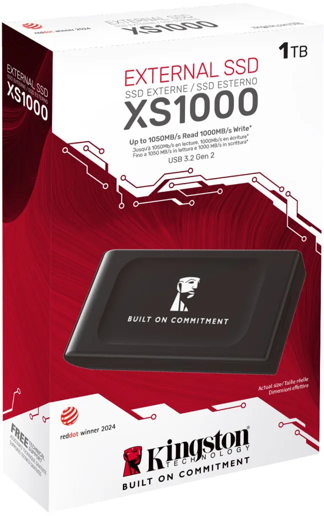 Внешний SSD Kingston XS1000 1 ТБ (SXS1000/1000GA) USB 3.2 Gen 2