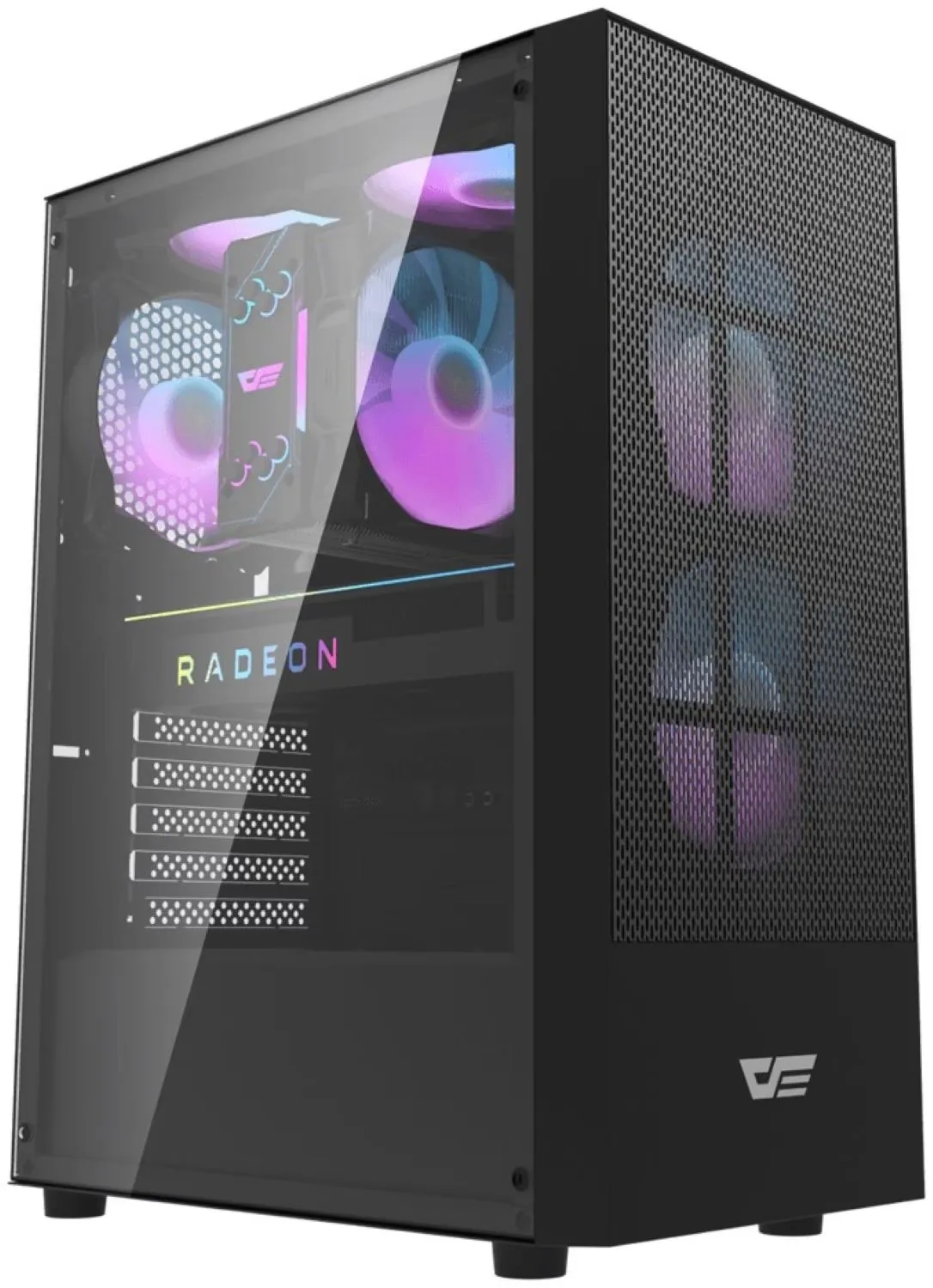 Корпус DarkFlash A290 Black з ARGB-підсвічуванням та бічним склом